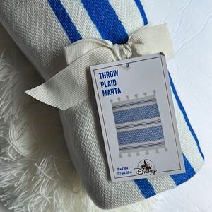 Disney Mickey Mouse Blue Throw Plaid Manta Blanket